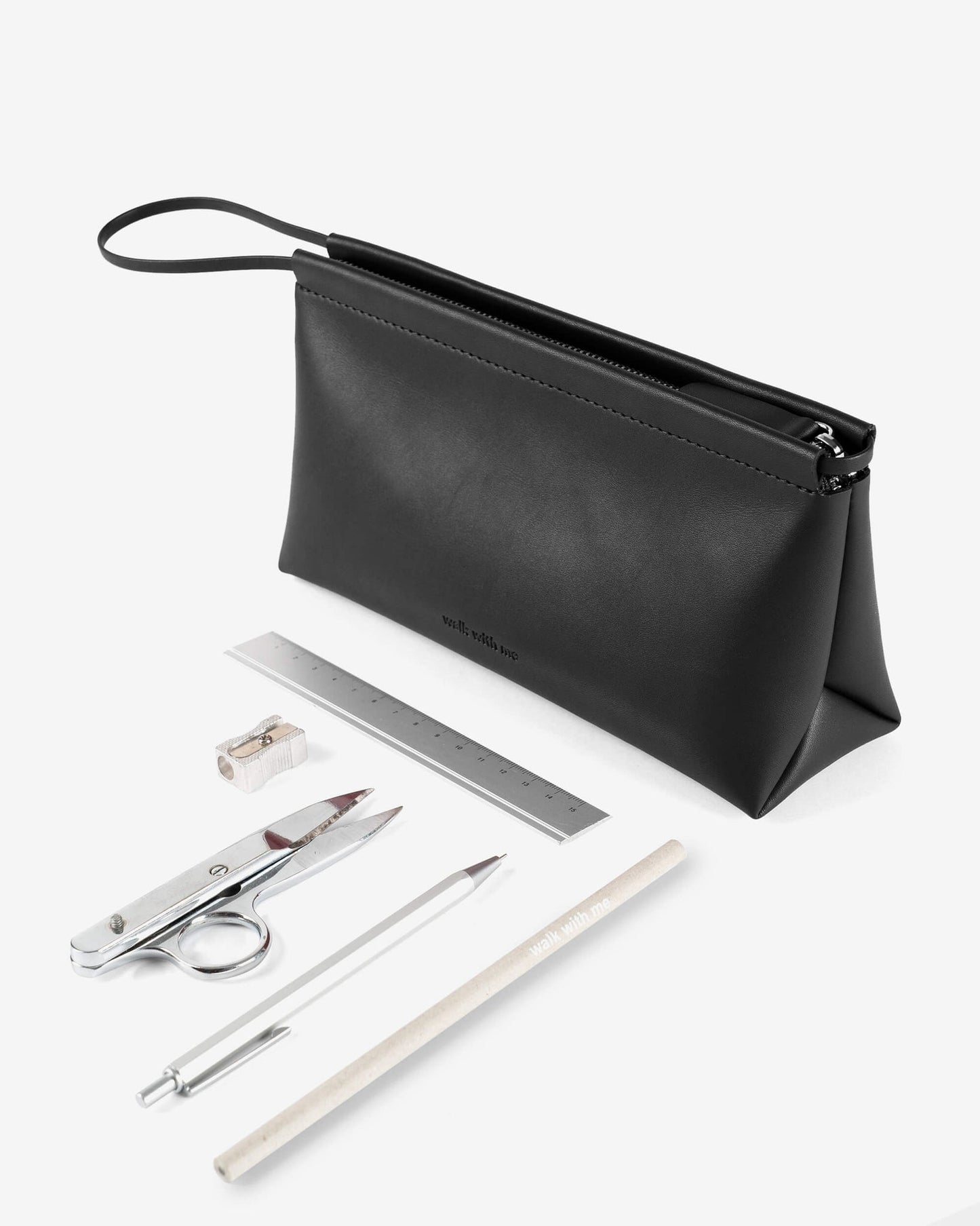 Pochette noire en matières recyclées - regular pouch black
