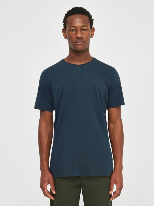T-shirt  en coton bio | bleu marine "basic tee total eclipse"