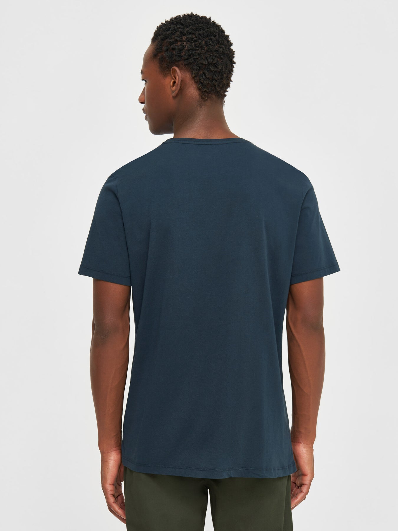 T-shirt  en coton bio | bleu marine "basic tee total eclipse"