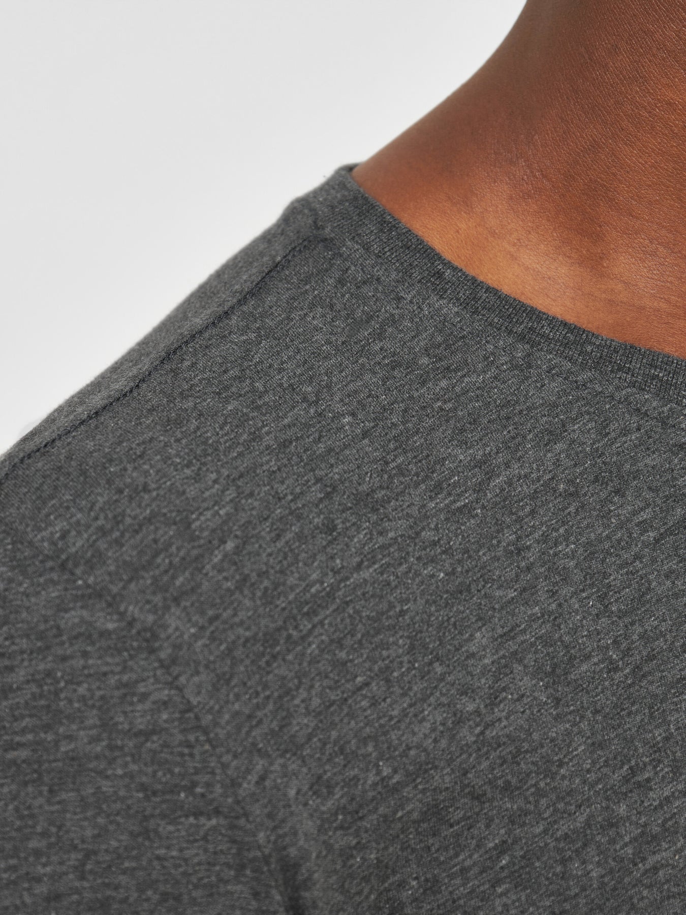T-shirt en coton bio | gris chiné "basic tee dark grey melange"