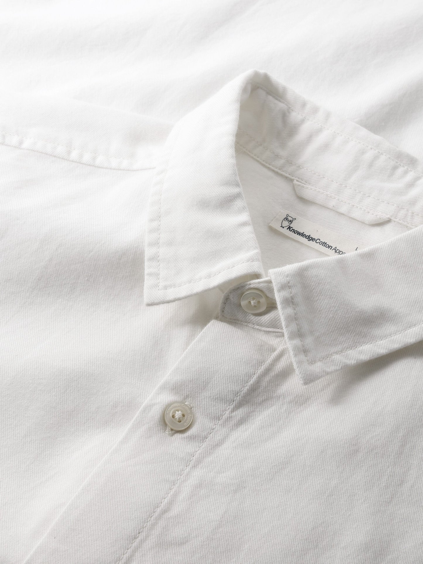 Chemise en coton biologique | blanc 'regular fit light twill shirt egret'