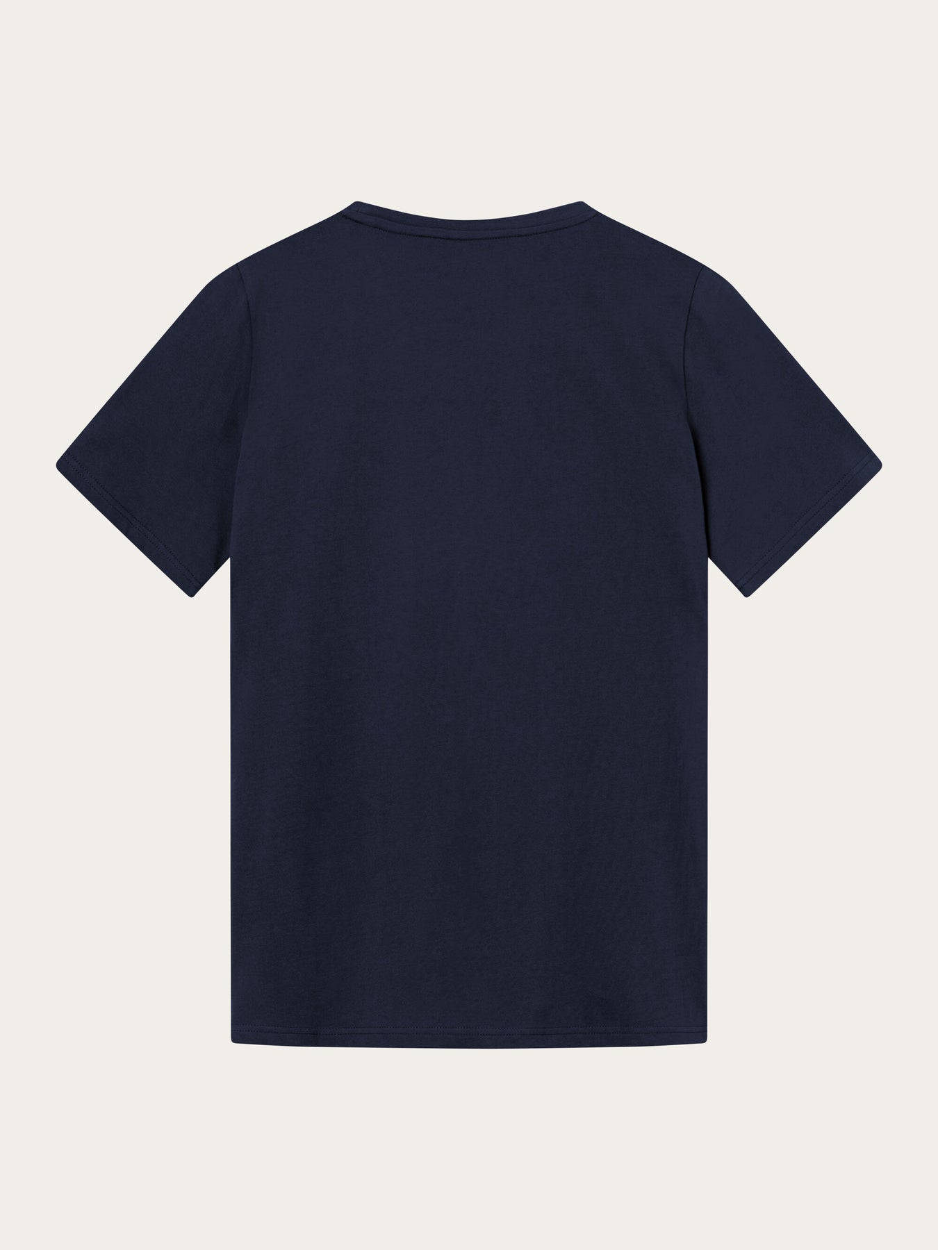 T-shirt brodé en coton bio | Marine "regular fit owl chest night sky"