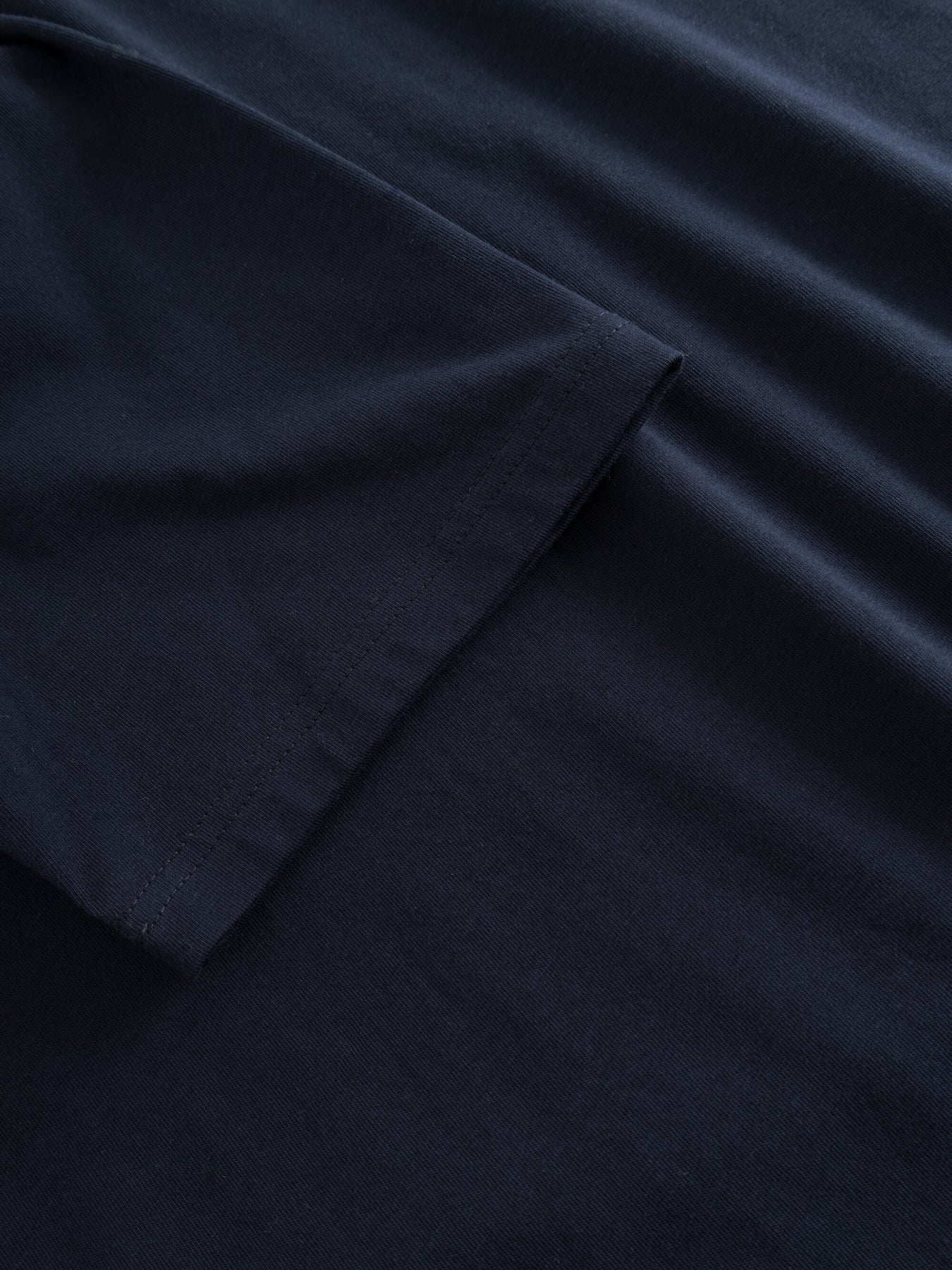 T-shirt brodé en coton bio | Marine "regular fit owl chest night sky"