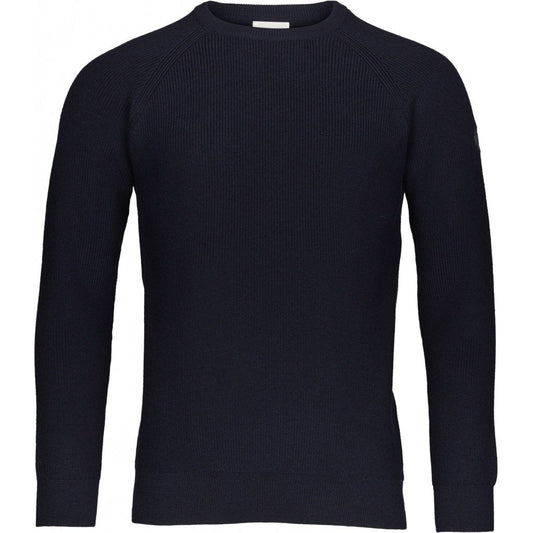 Pull marine en coton et laine bio - Rib O Neck