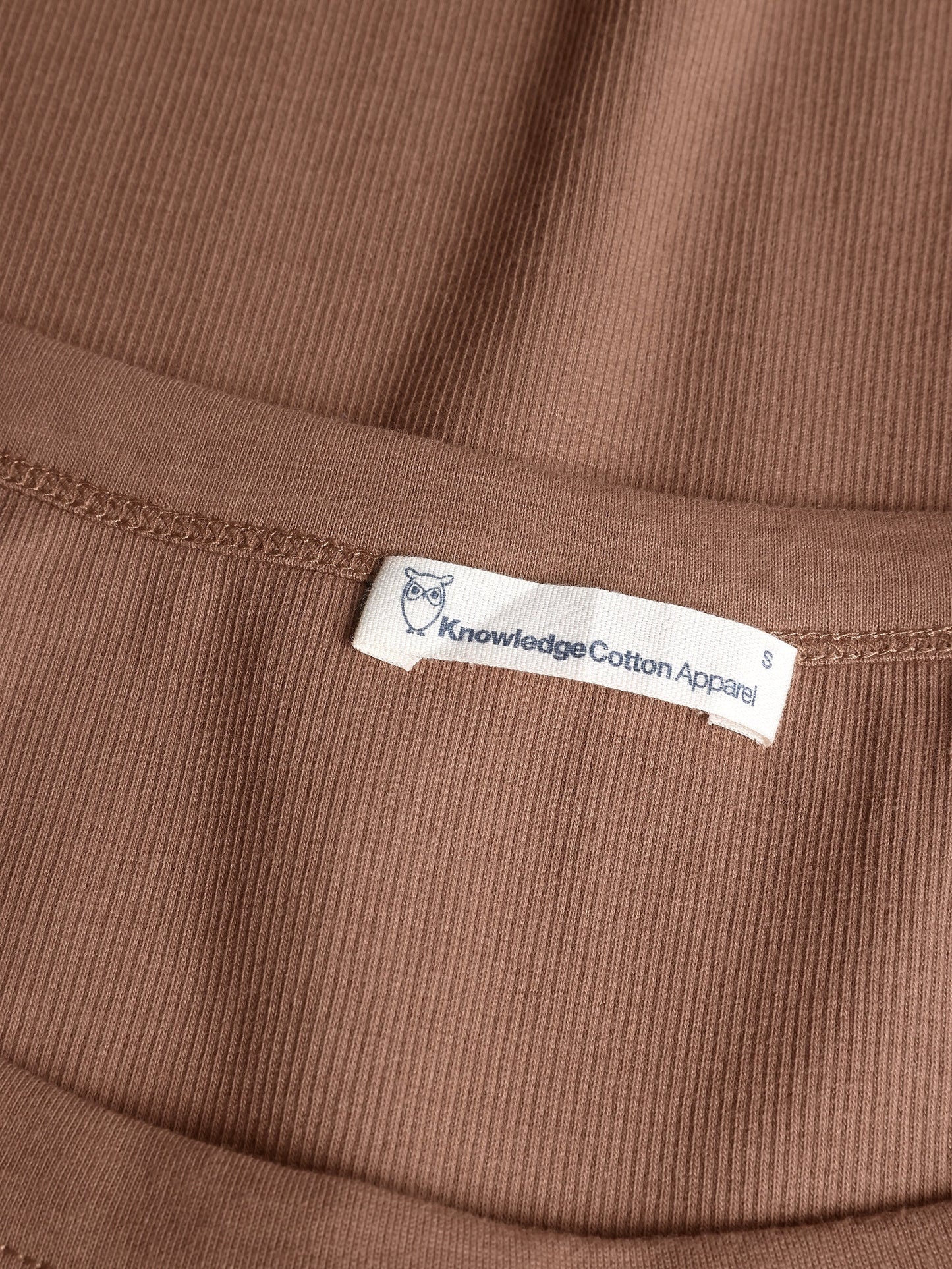 Débardeur en coton biologique | marron "rib strap top tuffet"