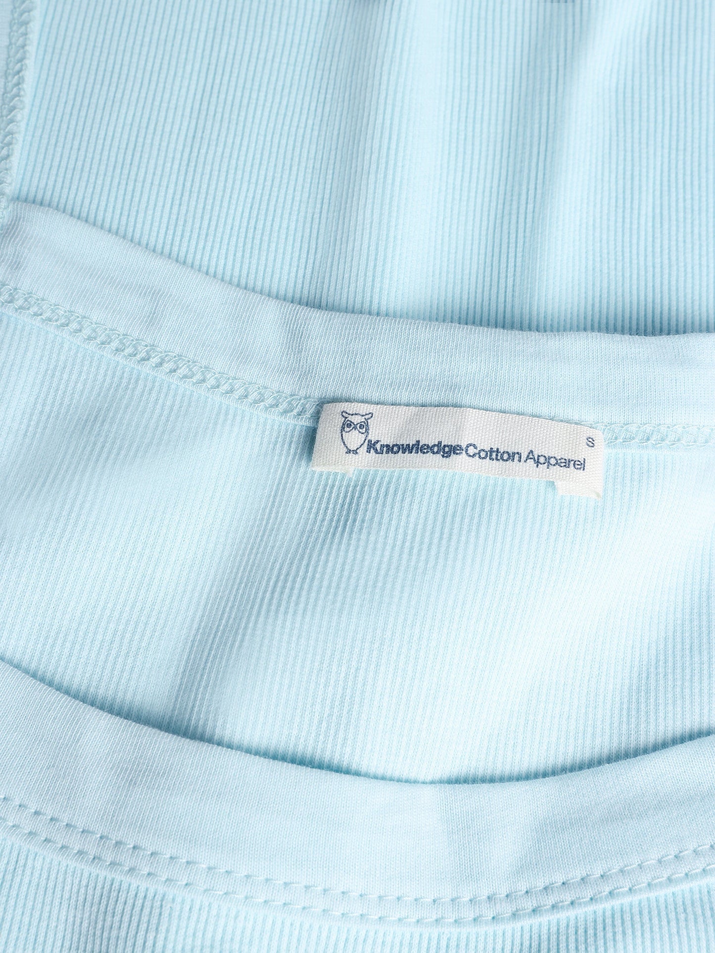 Débardeur en coton biologique | turquoise "rib strap top - aqua-esque"