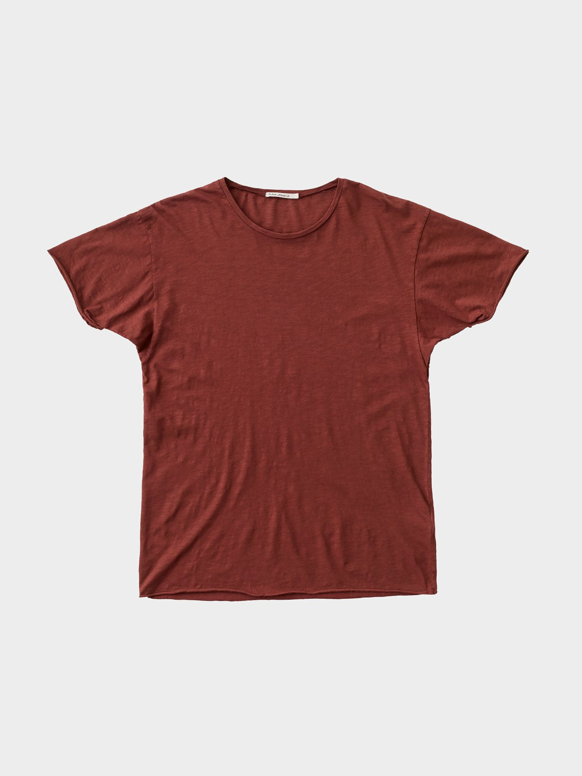 T-shirt rouge brique en coton bio - Roger