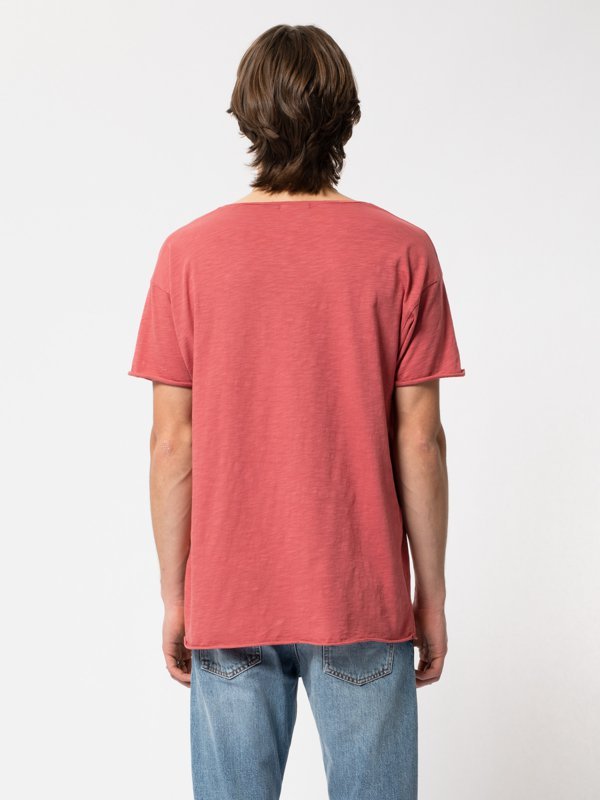 T-shirt corail en coton bio - Roger