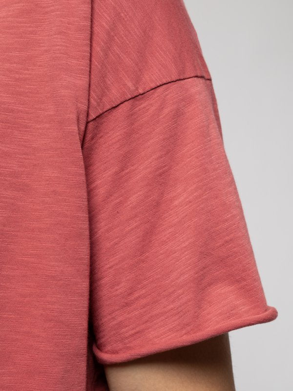 T-shirt corail en coton bio - Roger