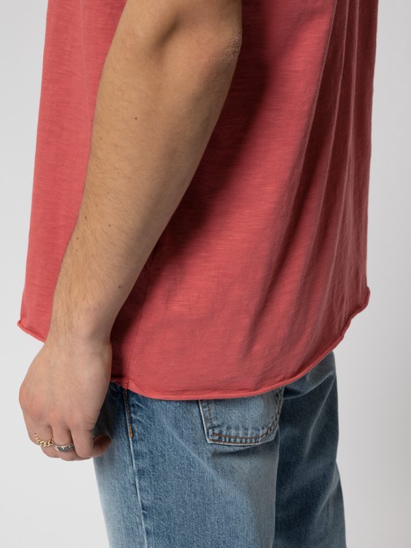 T-shirt corail en coton bio - Roger