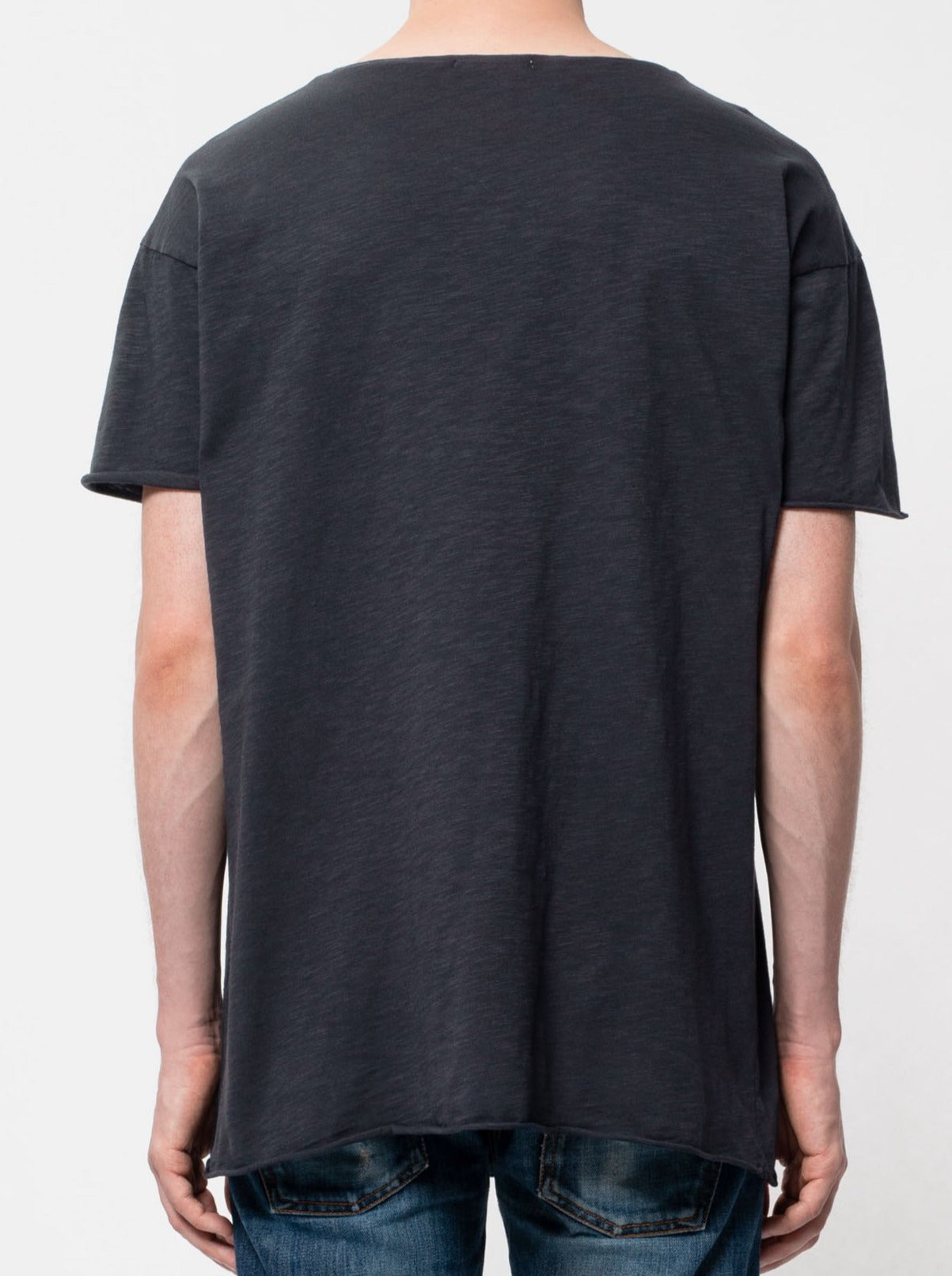 T-shirt en coton bio | marine "Roger slub navy"