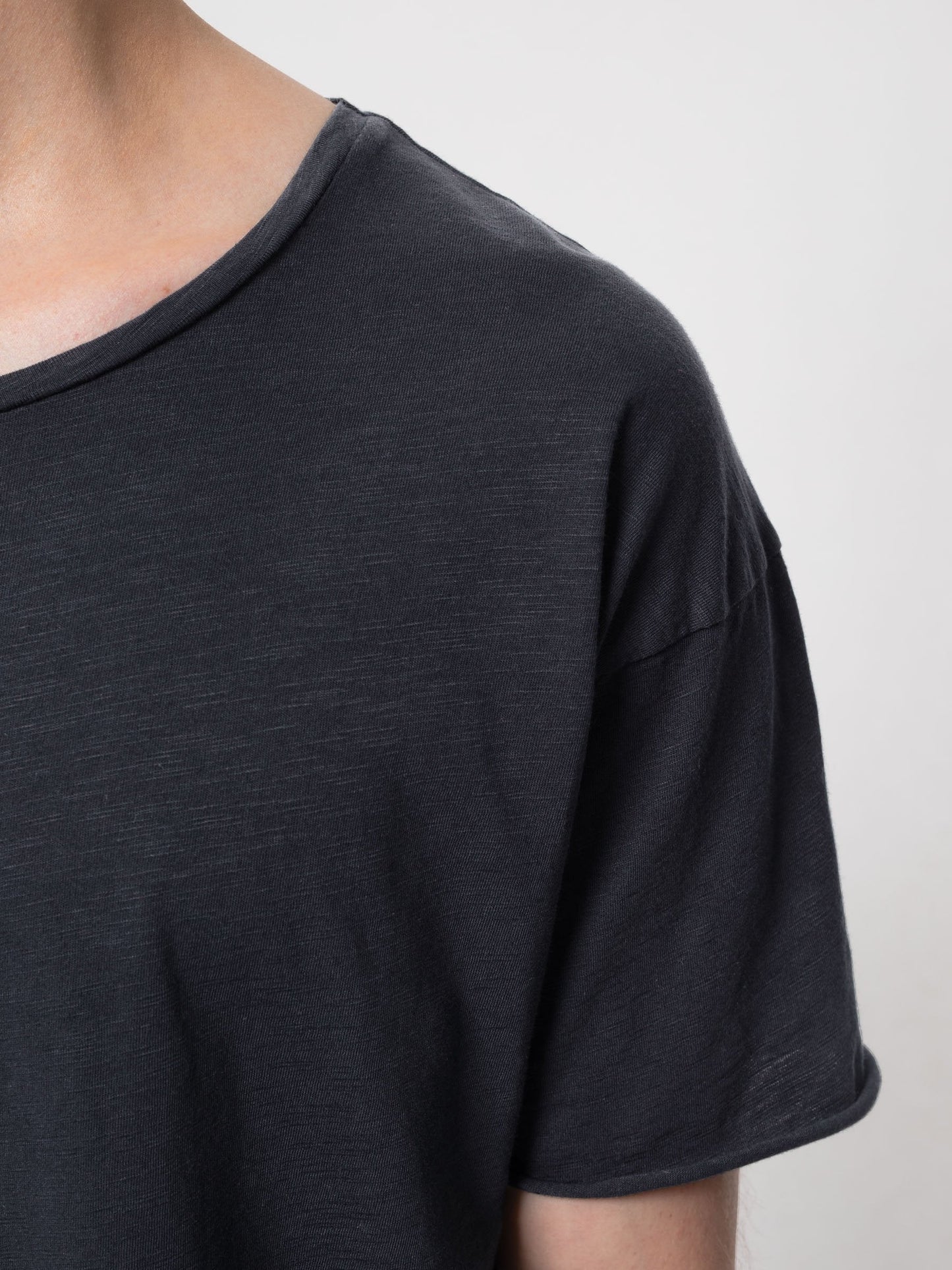T-shirt en coton bio | marine "Roger slub navy"