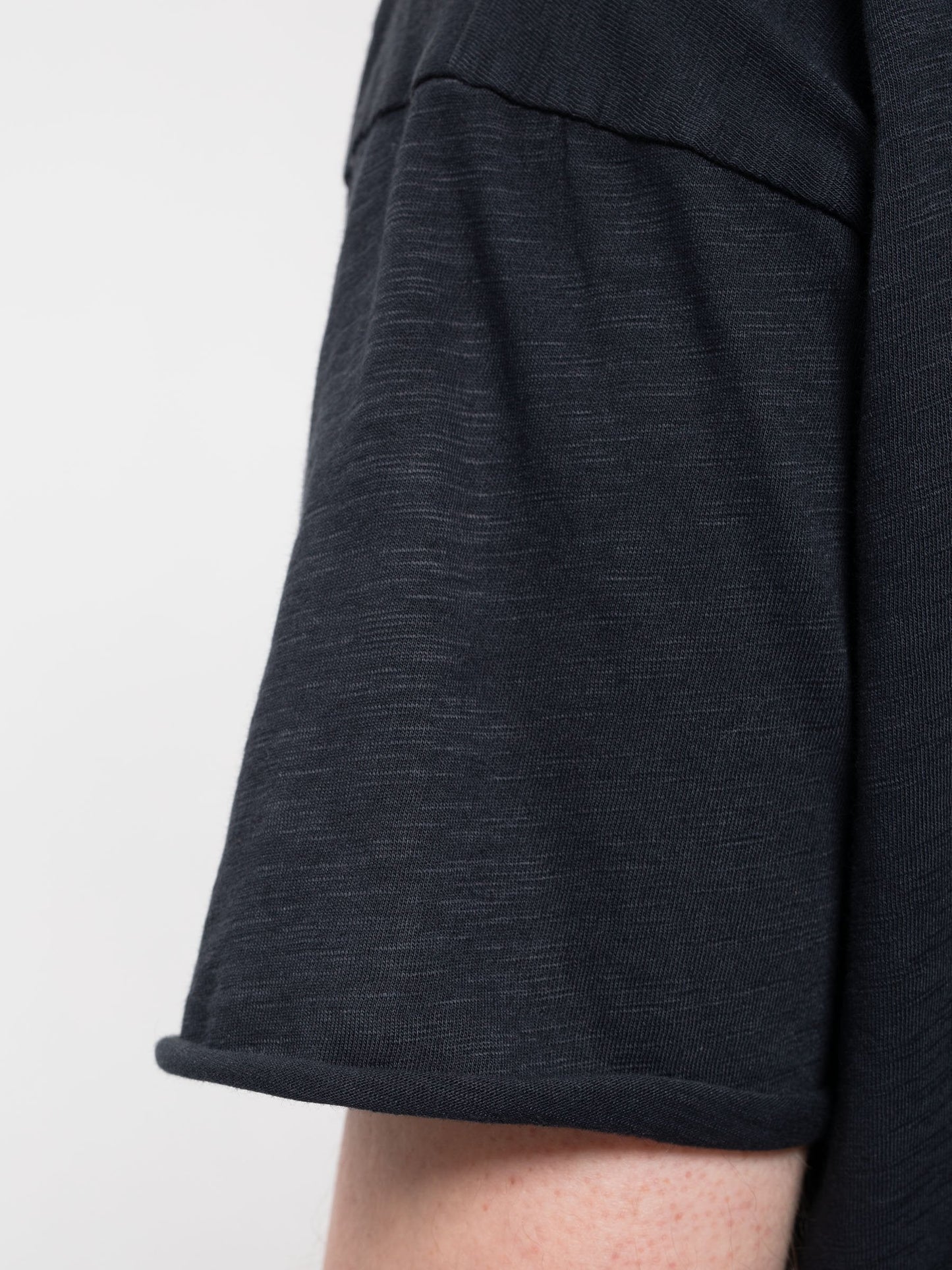 T-shirt en coton bio | marine "Roger slub navy"