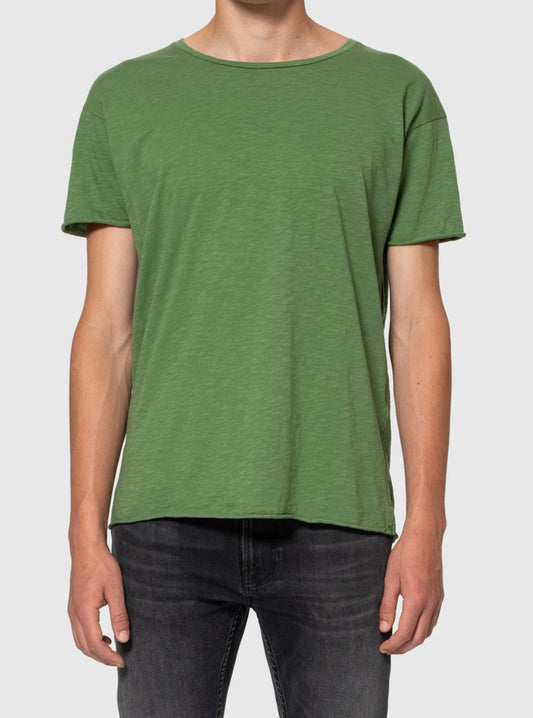 T-shirt ample vert pistache en coton bio - roger slub pistaccio