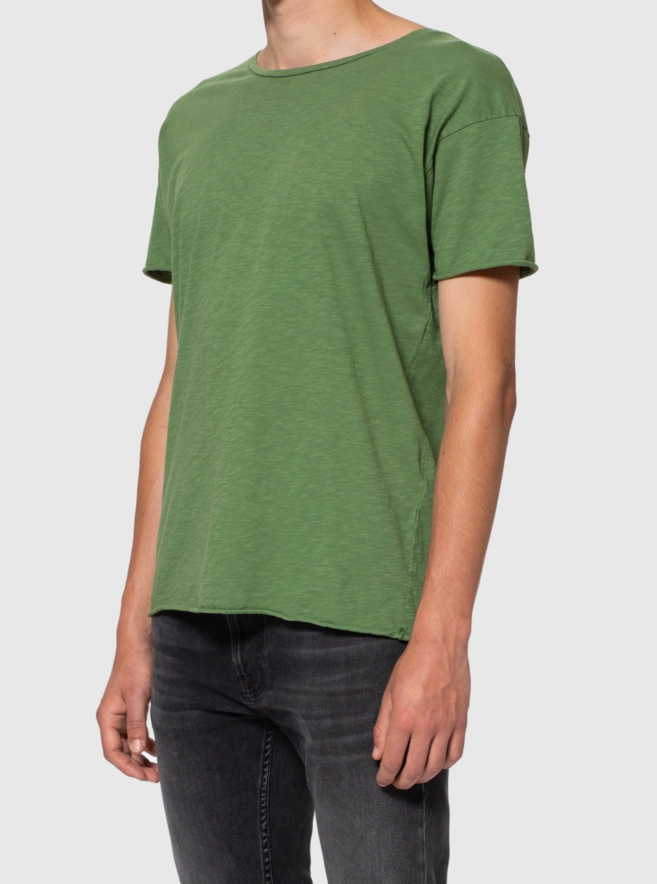 T-shirt ample vert pistache en coton bio - roger slub pistaccio