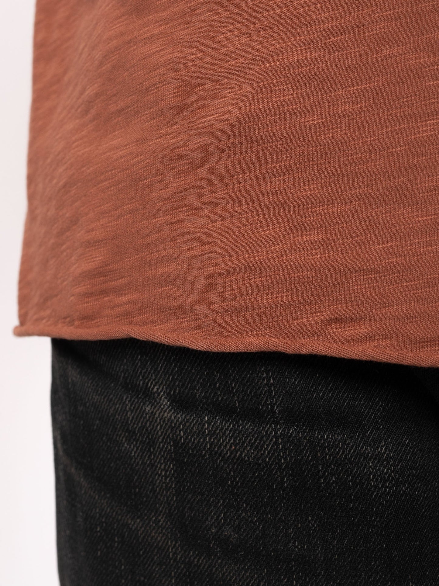T-shirt ample terracotta en coton bio - roger slub terra