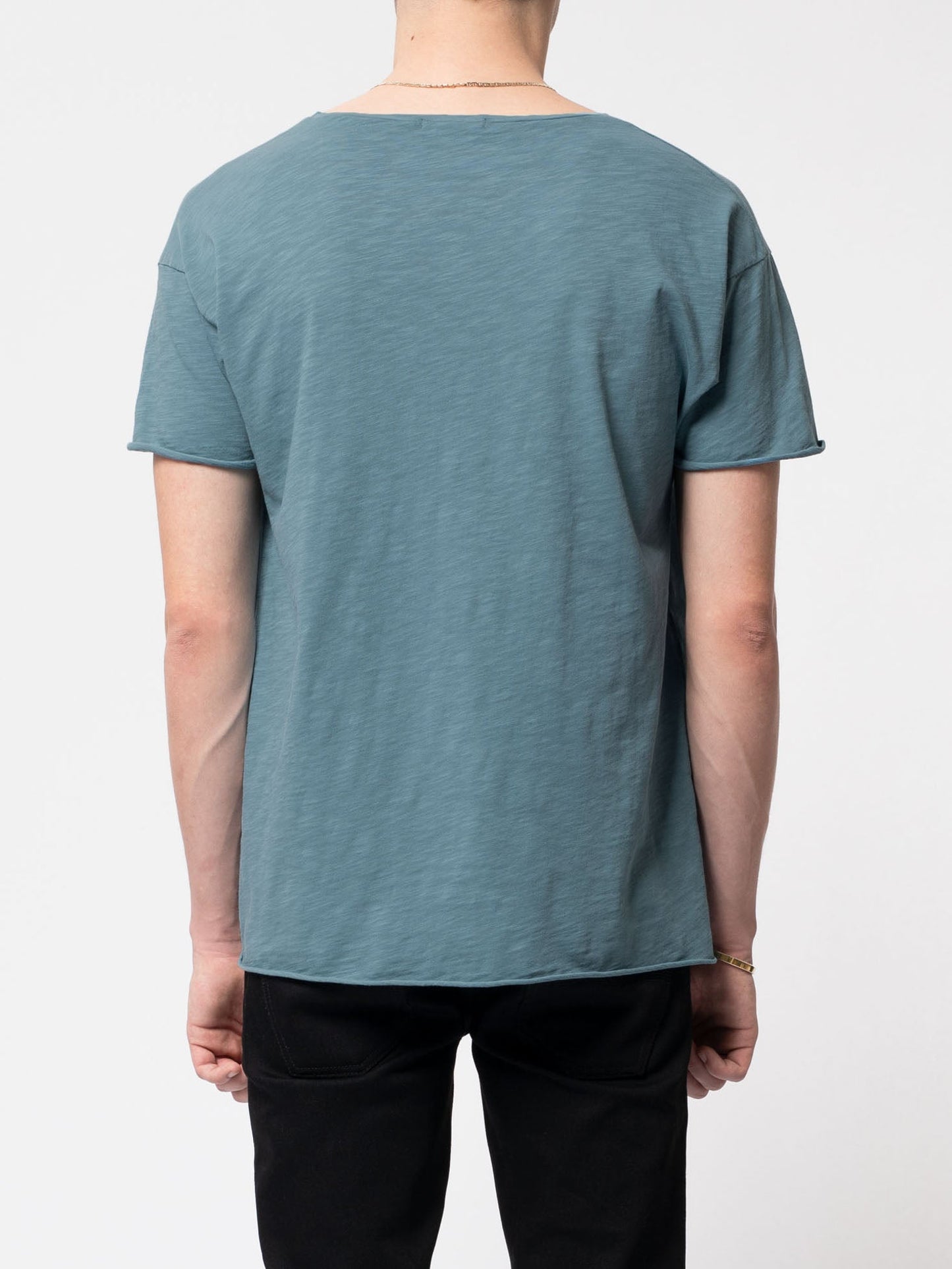 T-shirt bleu en coton bio - Roger