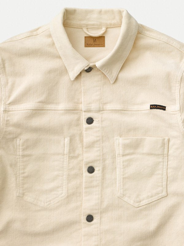 Veste en velours écru en coton bio - Ronny