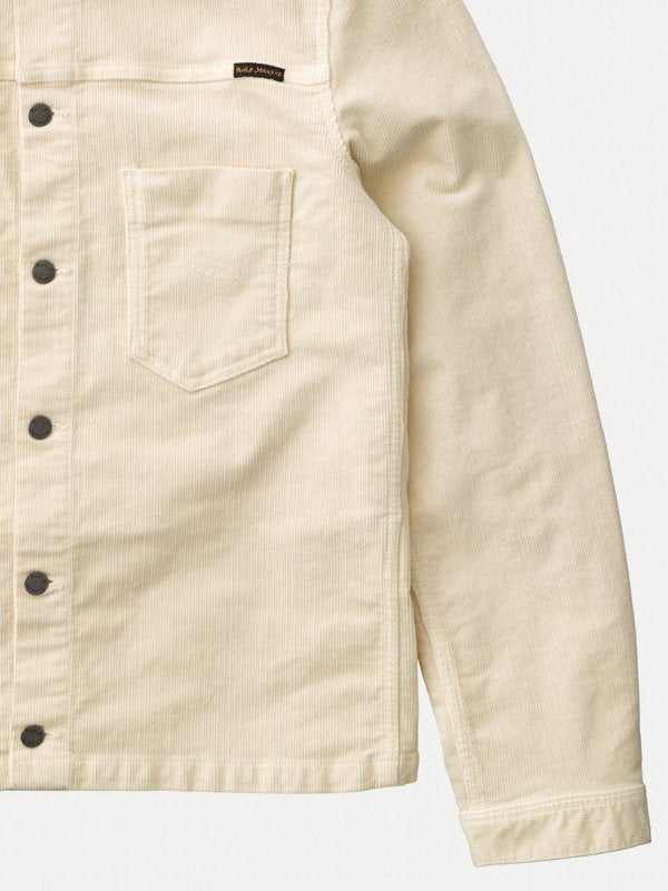 Veste en velours écru en coton bio - Ronny