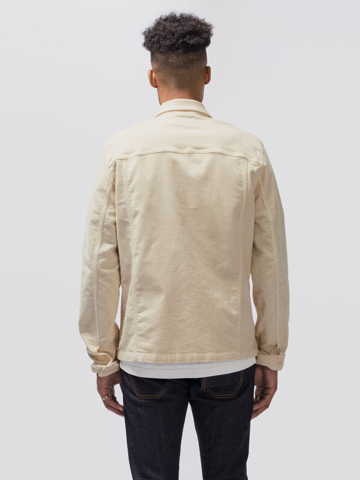 Veste en velours écru en coton bio - Ronny