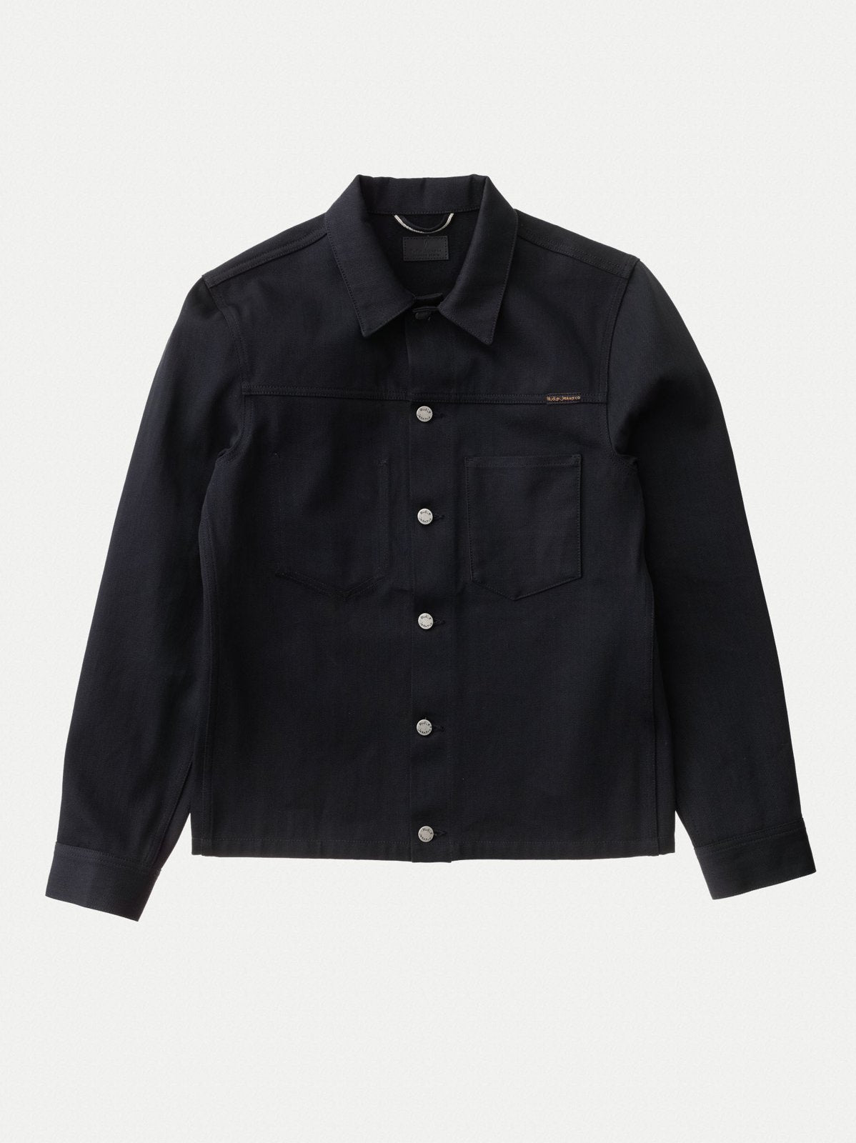 Veste en jean selvage noir en coton bio - ronny