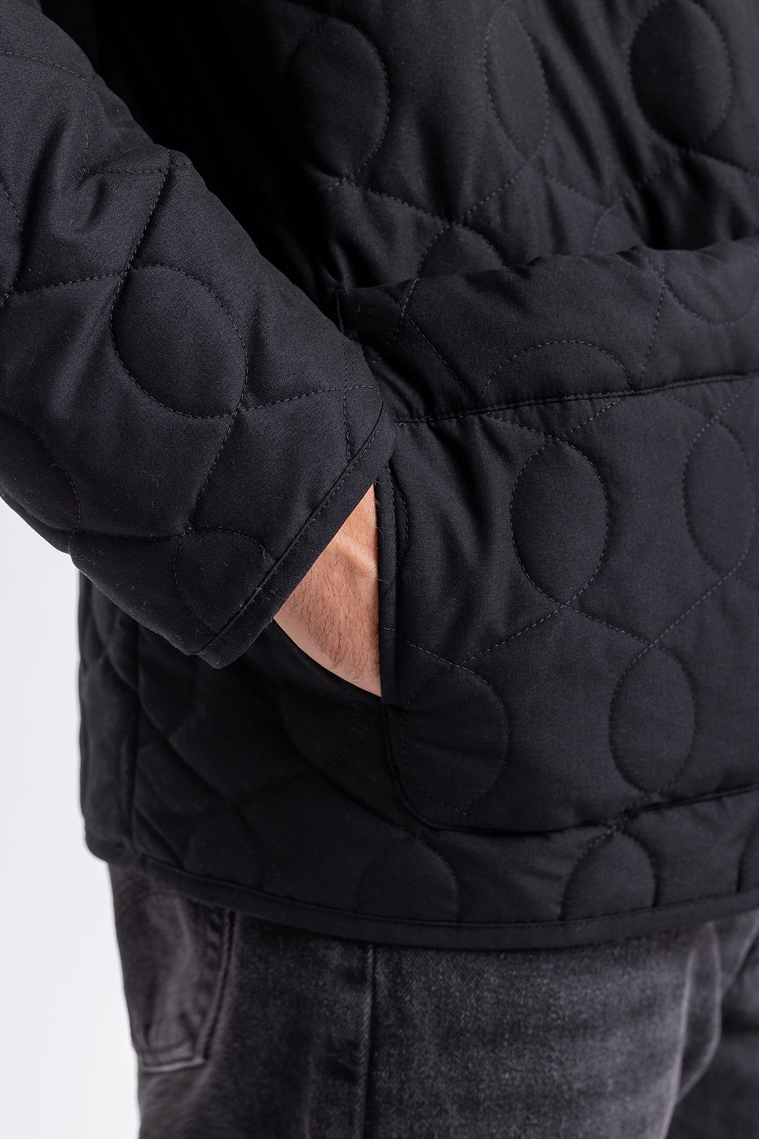 Veste matelassée noire en matière recyclée - quilt jacket black