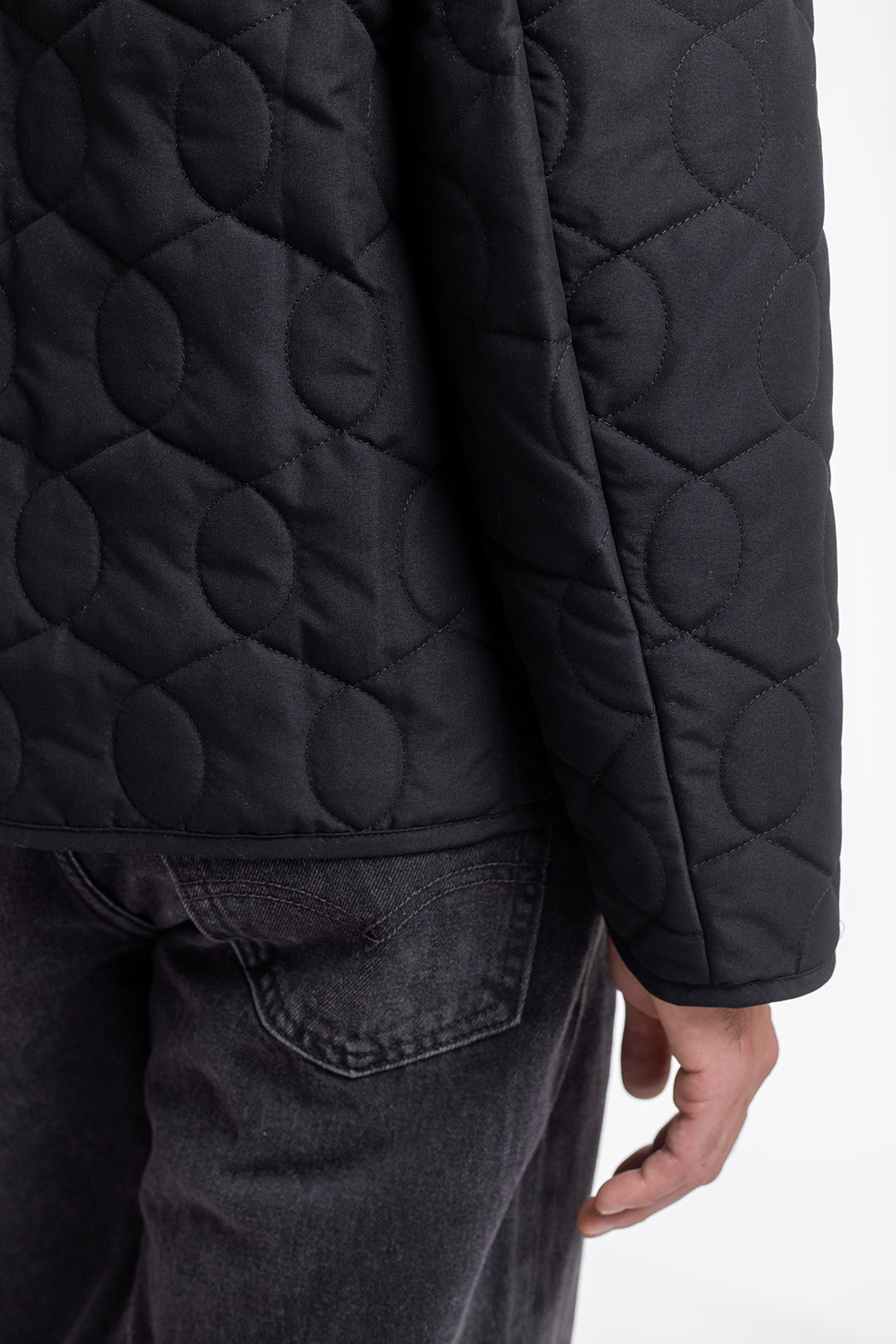 Veste matelassée noire en matière recyclée - quilt jacket black