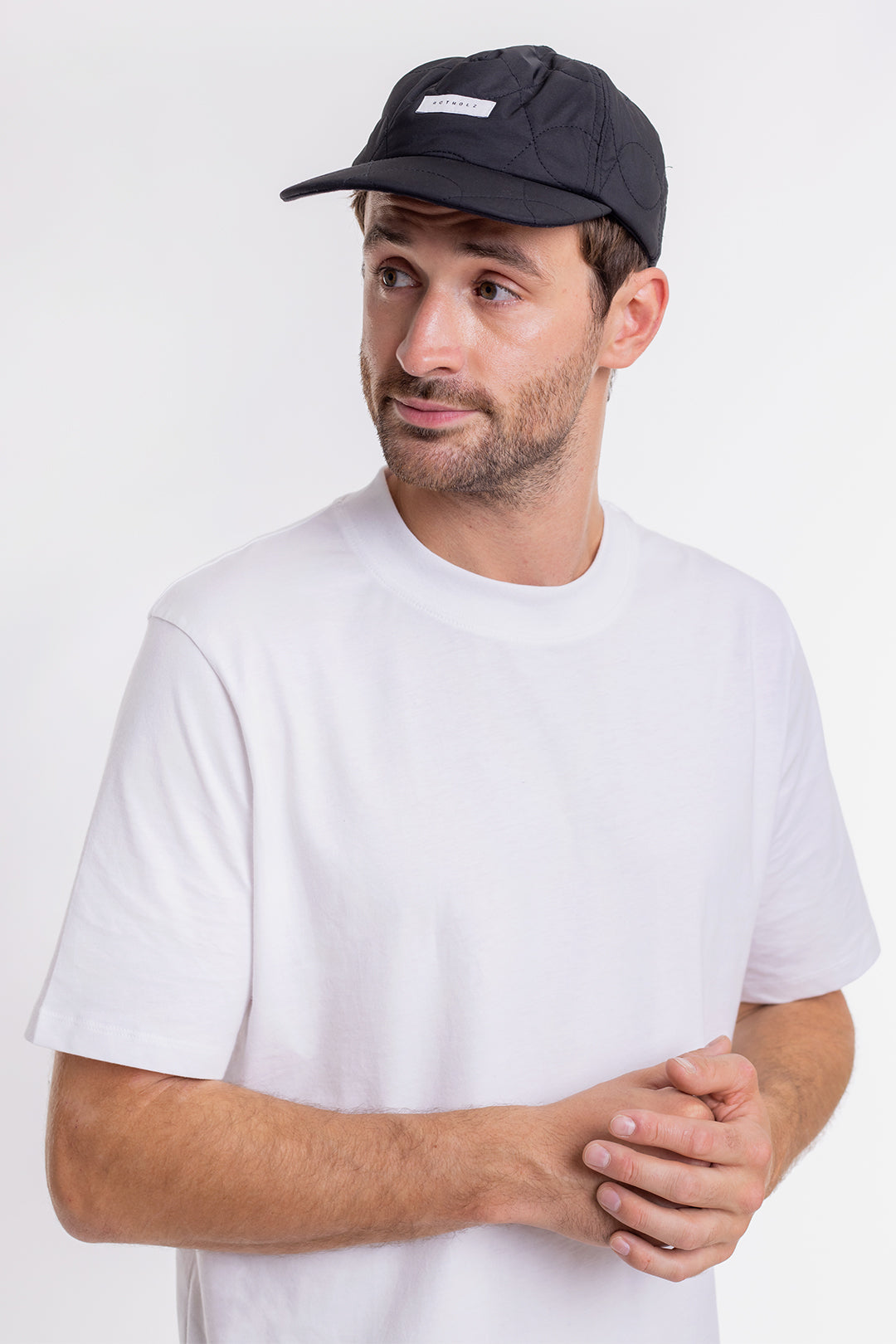 T-shirt en coton bio | blanc "big collar white"