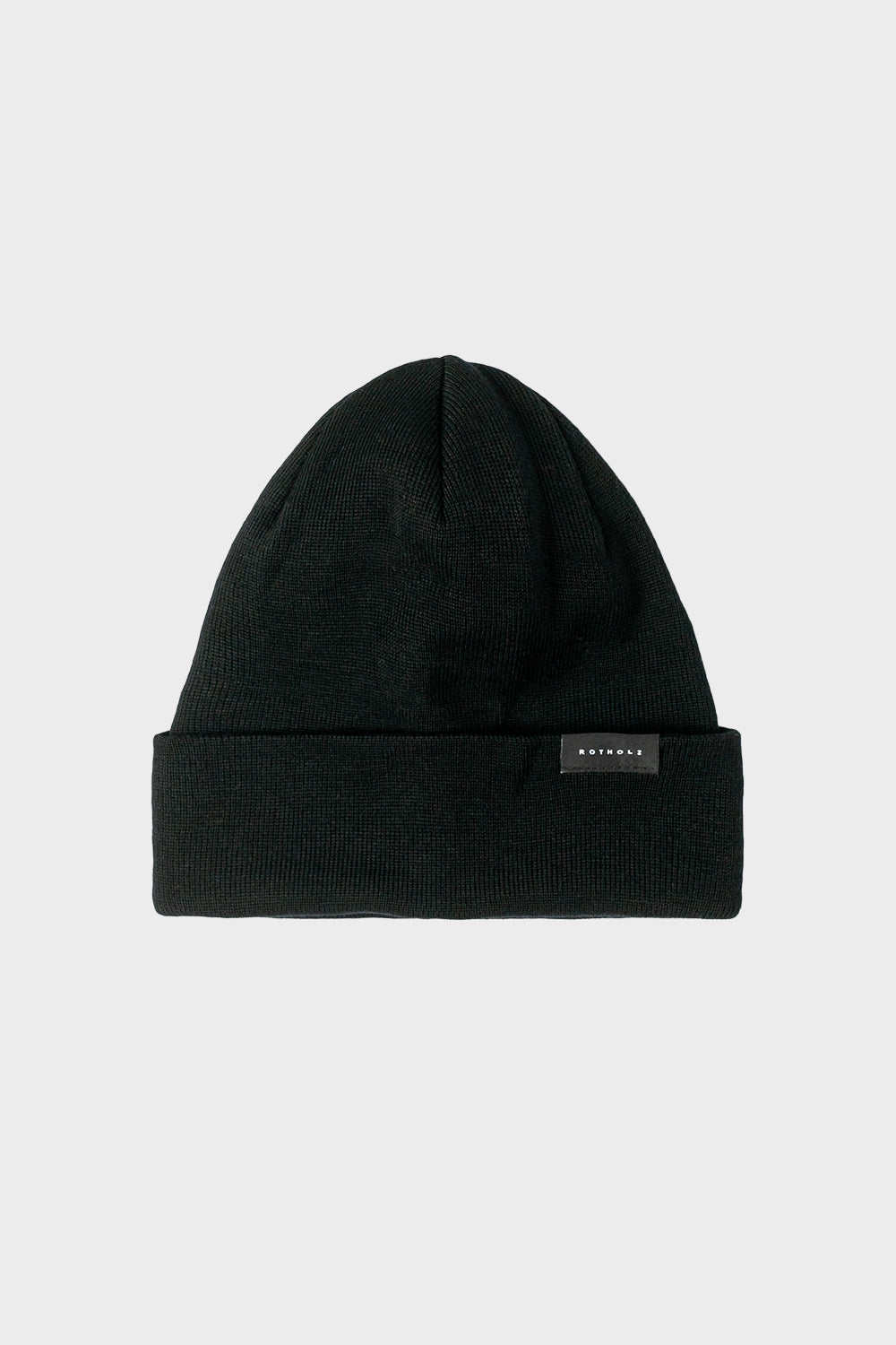 Bonnet en laine mérinos bio | Noir "classic fine merino beanie black"