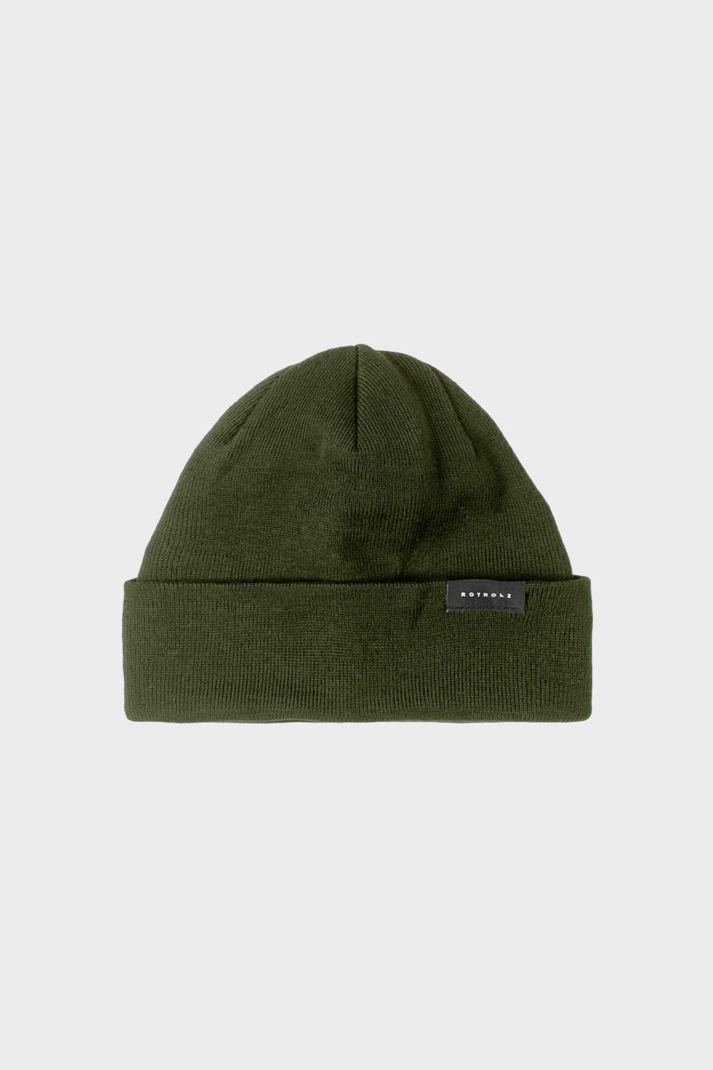 Bonnet vert olive marin en laine mérinos bio - short fine merino beanie olive