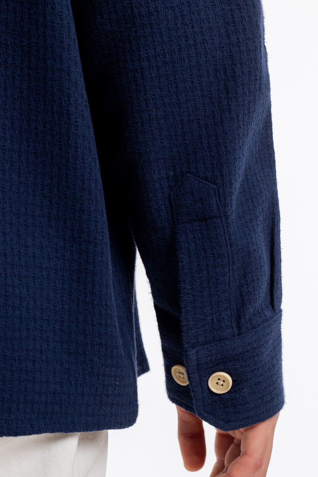 Chemise en sergé de coton bio | Marine "casual shirt navy"