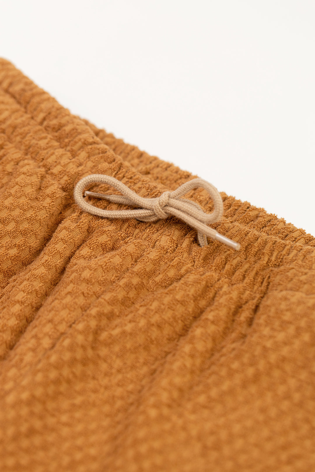 Short en éponge de coton bio | marron "terry sweatshort caramel brown"