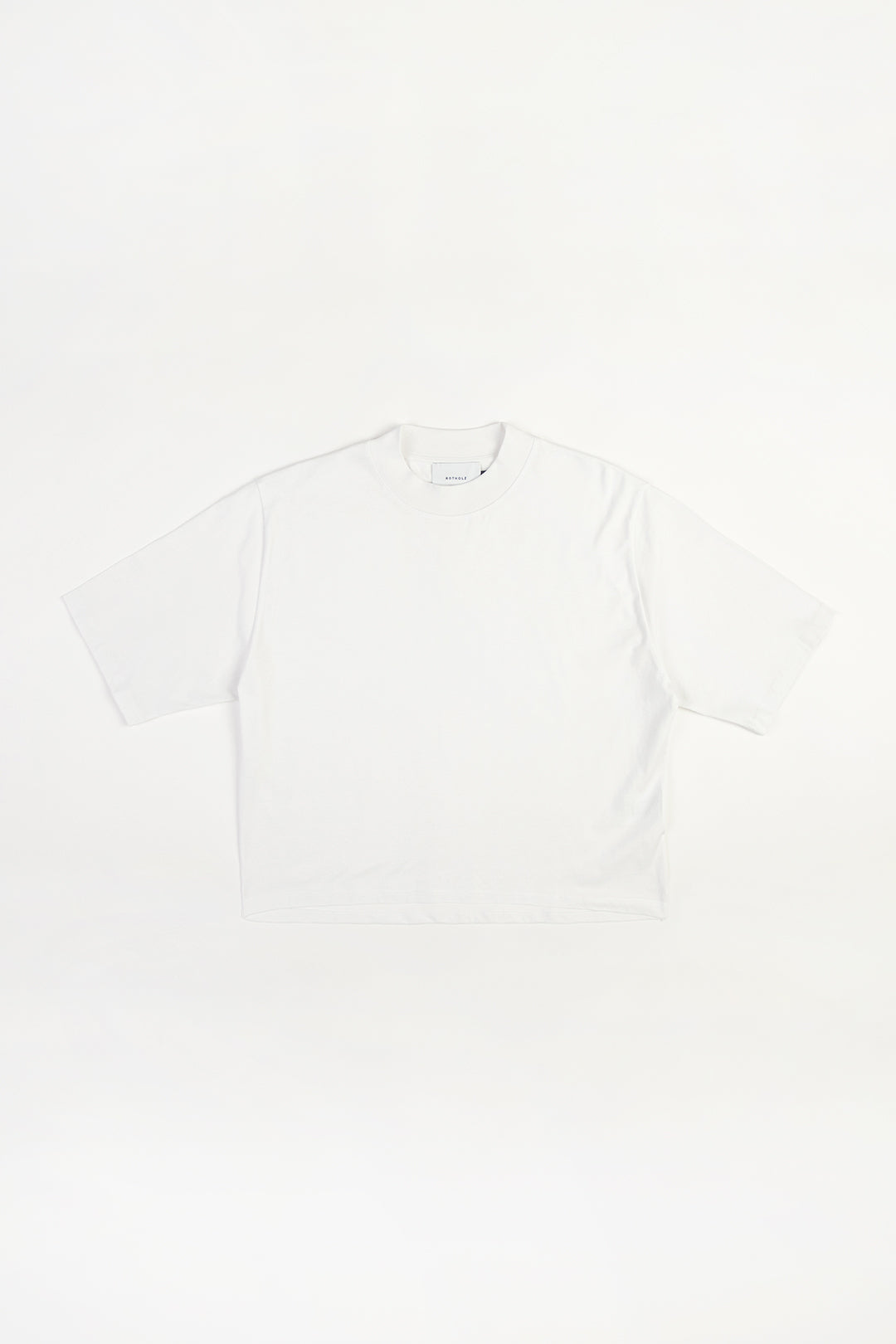 T-shirt en coton bio | blanc "cropped t-shirt classic white"