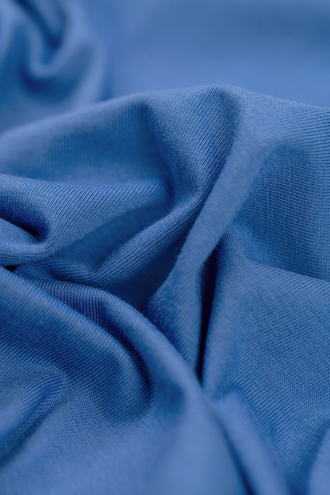 T-shirt en coton bio | bleu "big collar t-shirt french blue"