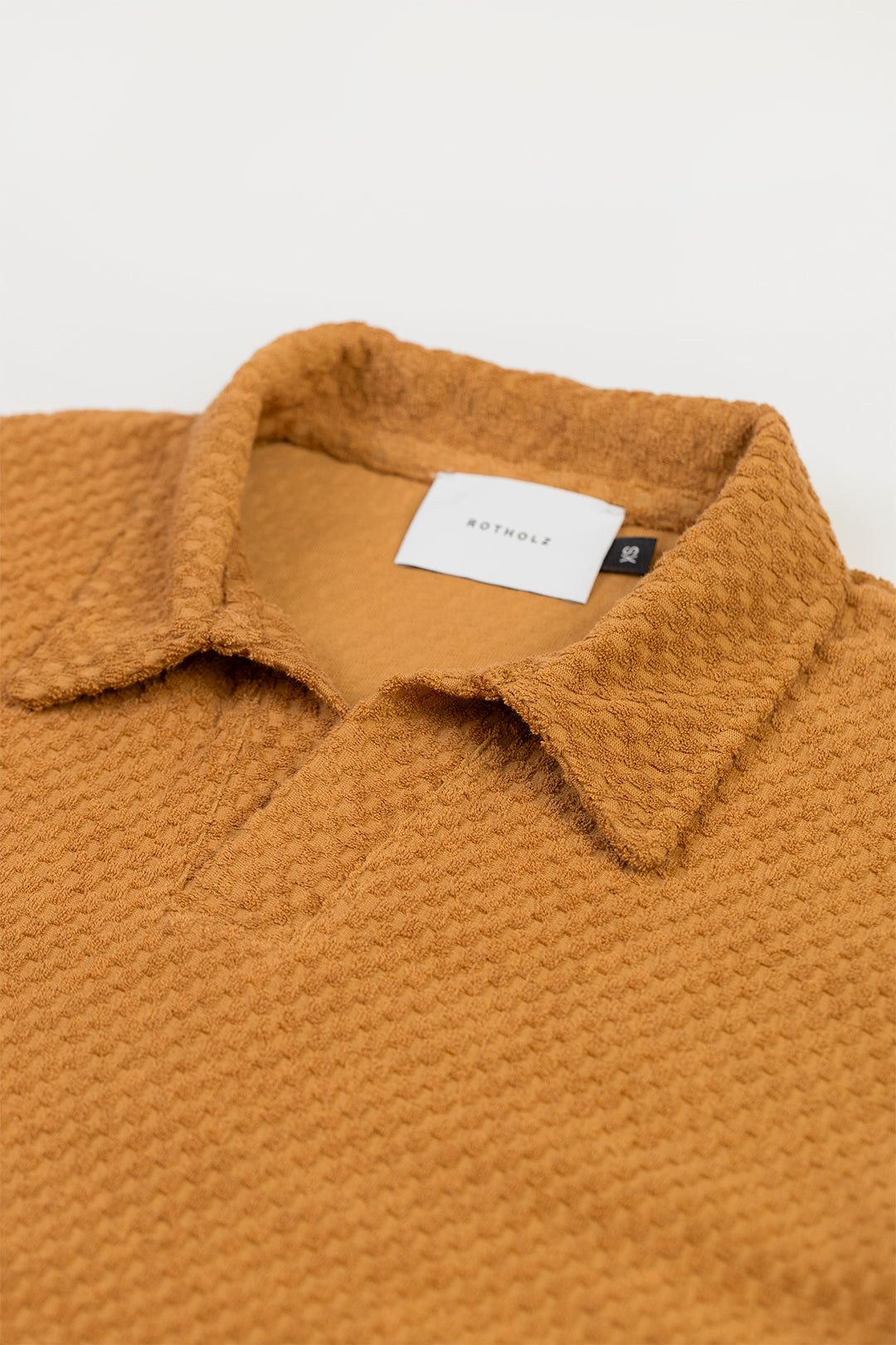 Polo éponge en coton bio | marron "terry polo caramel brown"