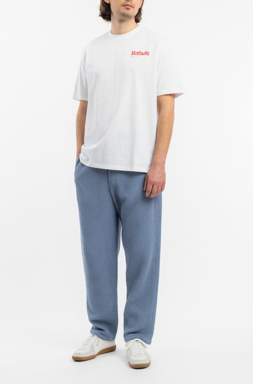 T-shirt en coton bio | blanc avec imprimé "retro logo t-shirt classic white"
