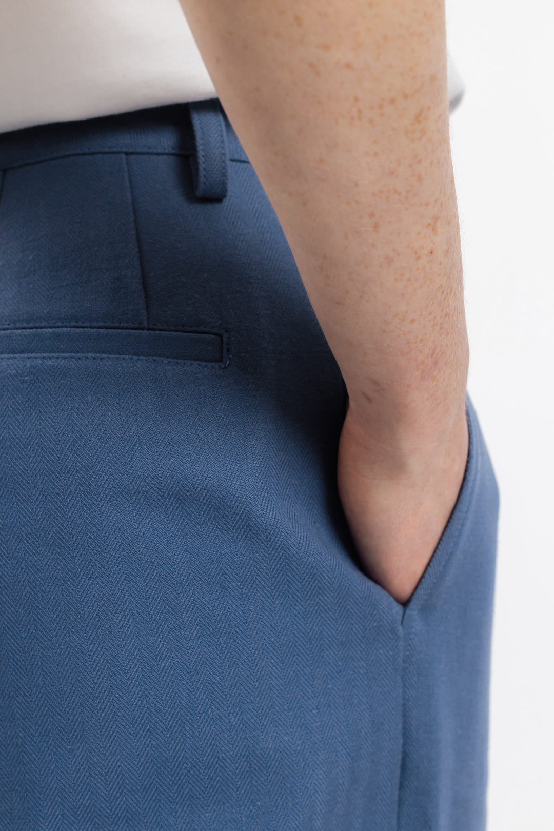 Pantalon ample en coton bio | bleu "womens pantalone french blue"