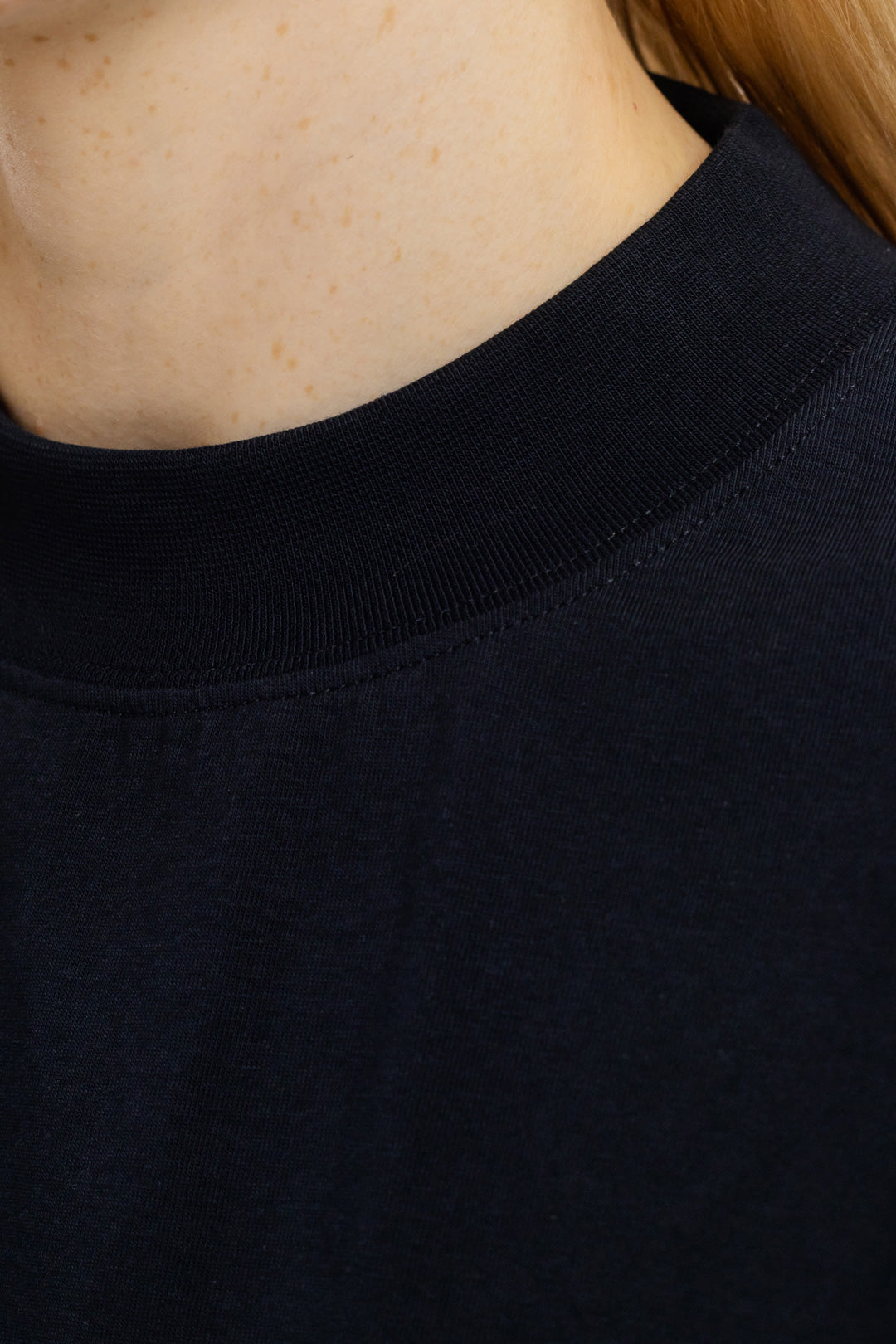 T-shirt en coton bio | noir "cropped t-shirt true black"