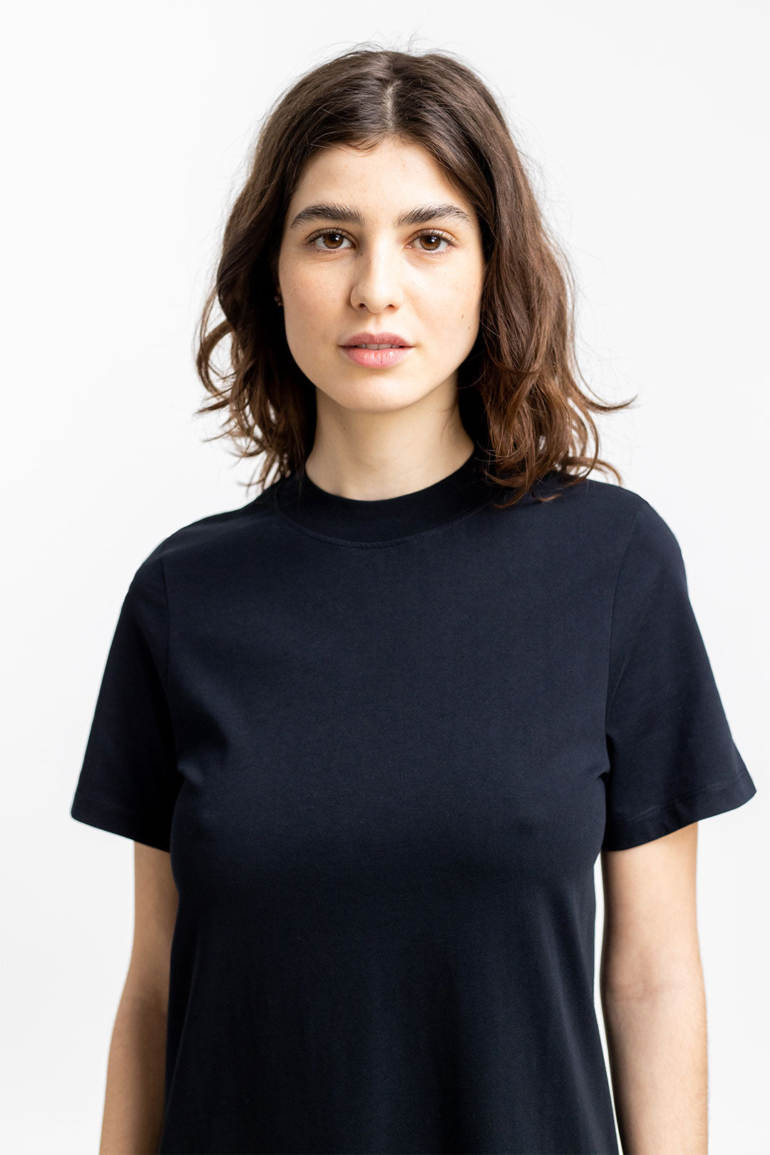 Robe t-shirt noire en coton bio - t-shirt dress black