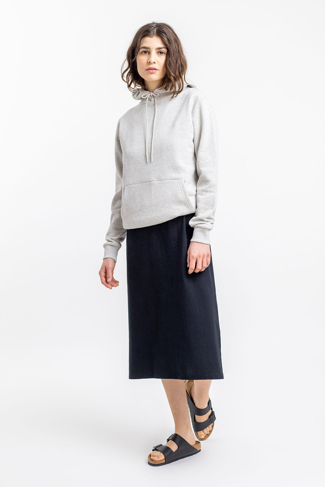 Robe t-shirt noire en coton bio - t-shirt dress black