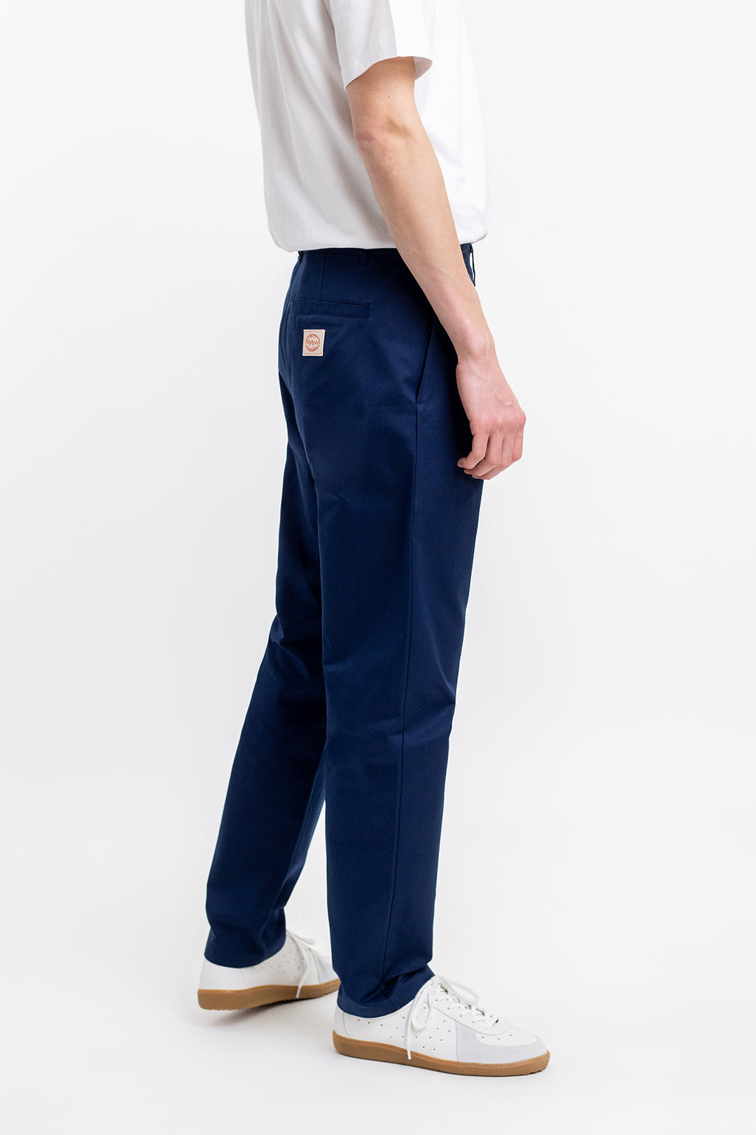 Chino droit marine en coton bio - everyday pant navy