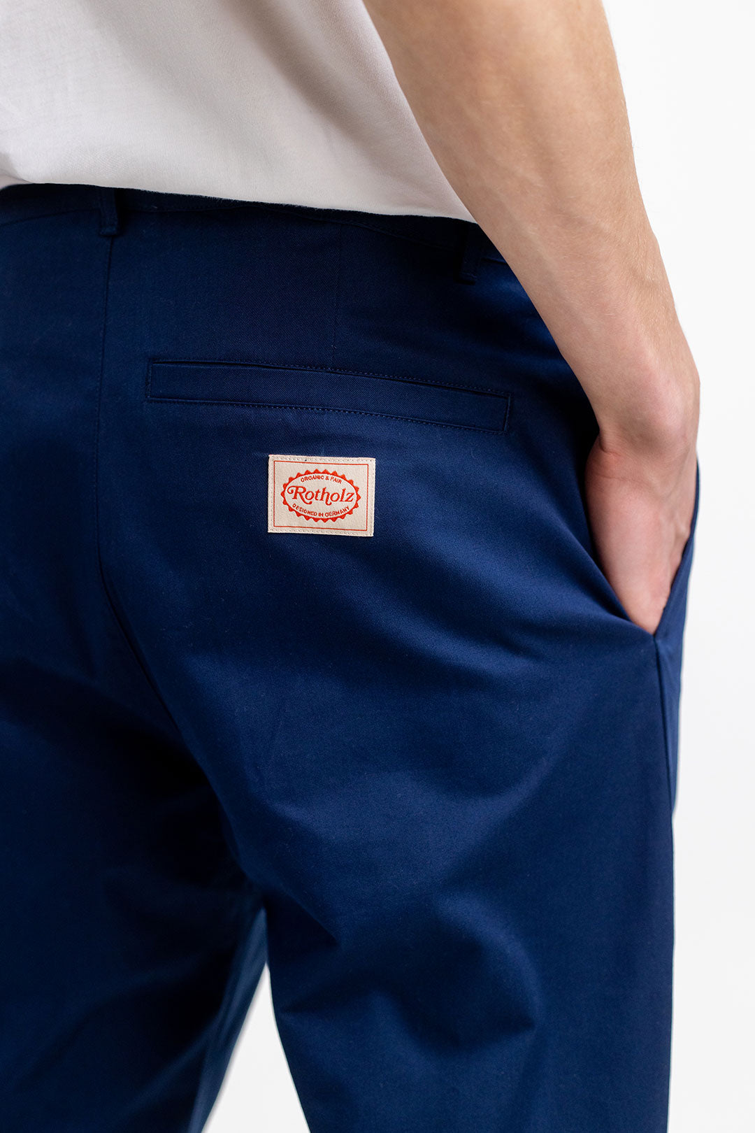 Chino droit marine en coton bio - everyday pant navy
