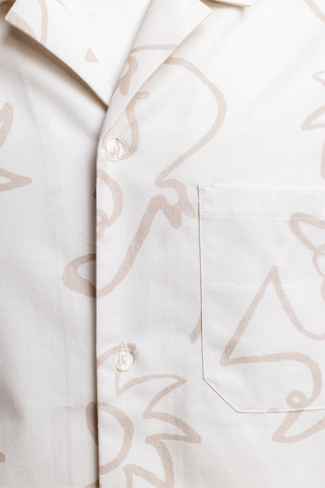 Chemisette écrue à motifs en coton bio - beachside bowling off-white