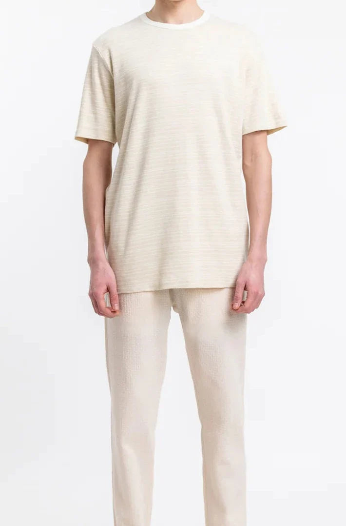 T-shirt en coton bio | Rayé écru "striped t-shirt"