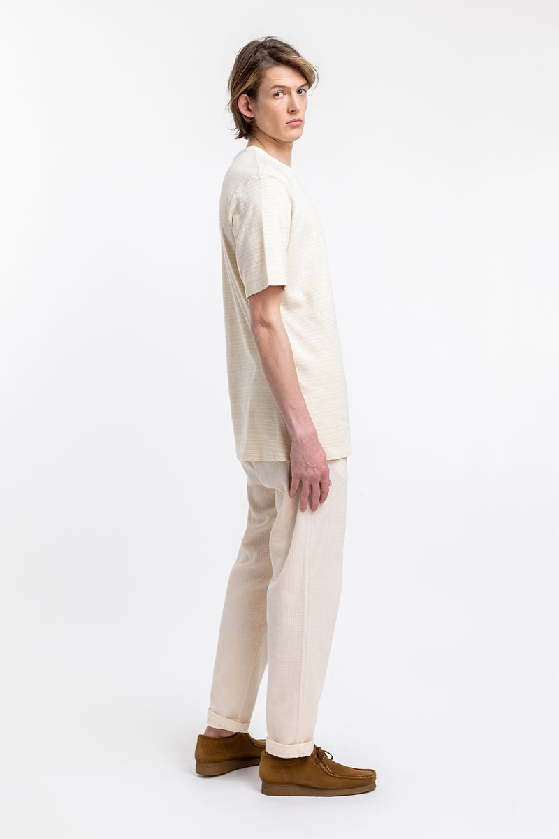 T-shirt en coton bio | Rayé écru "striped t-shirt"
