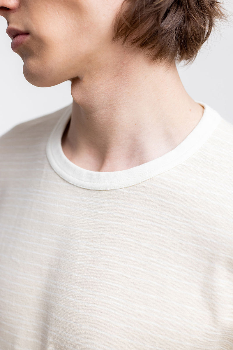 T-shirt en coton bio | Rayé écru "striped t-shirt"