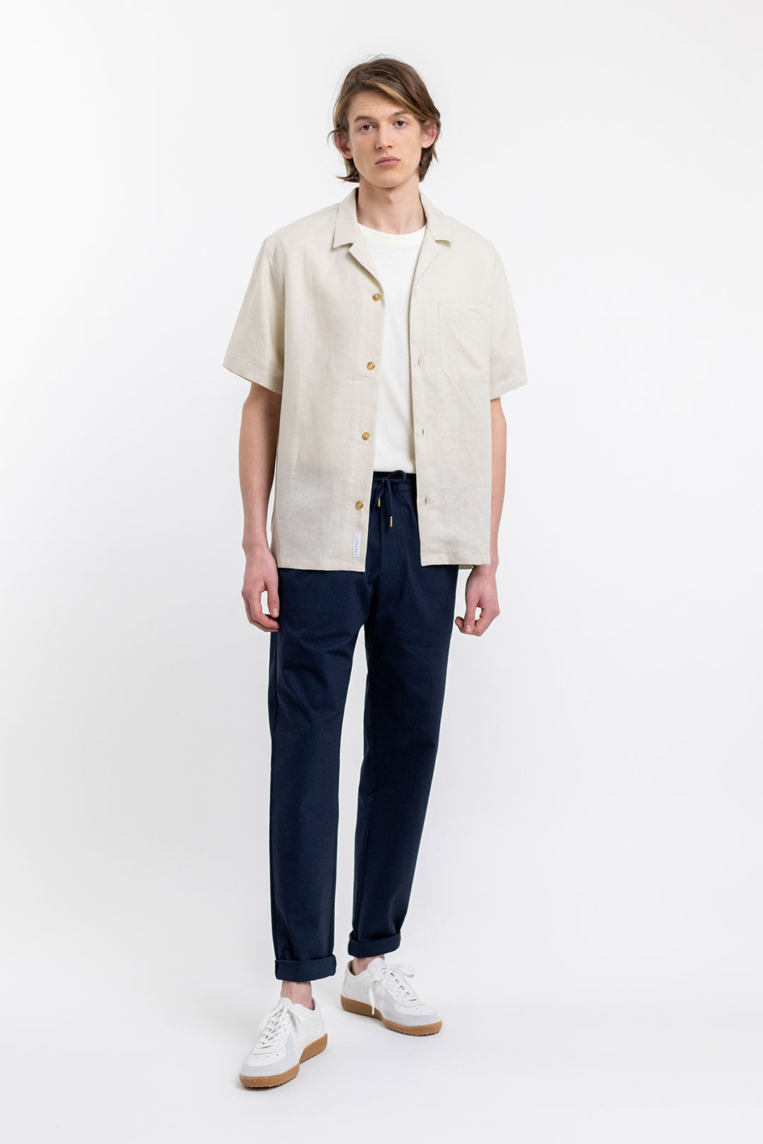 Chemisette en lin naturel - bowling natural linen
