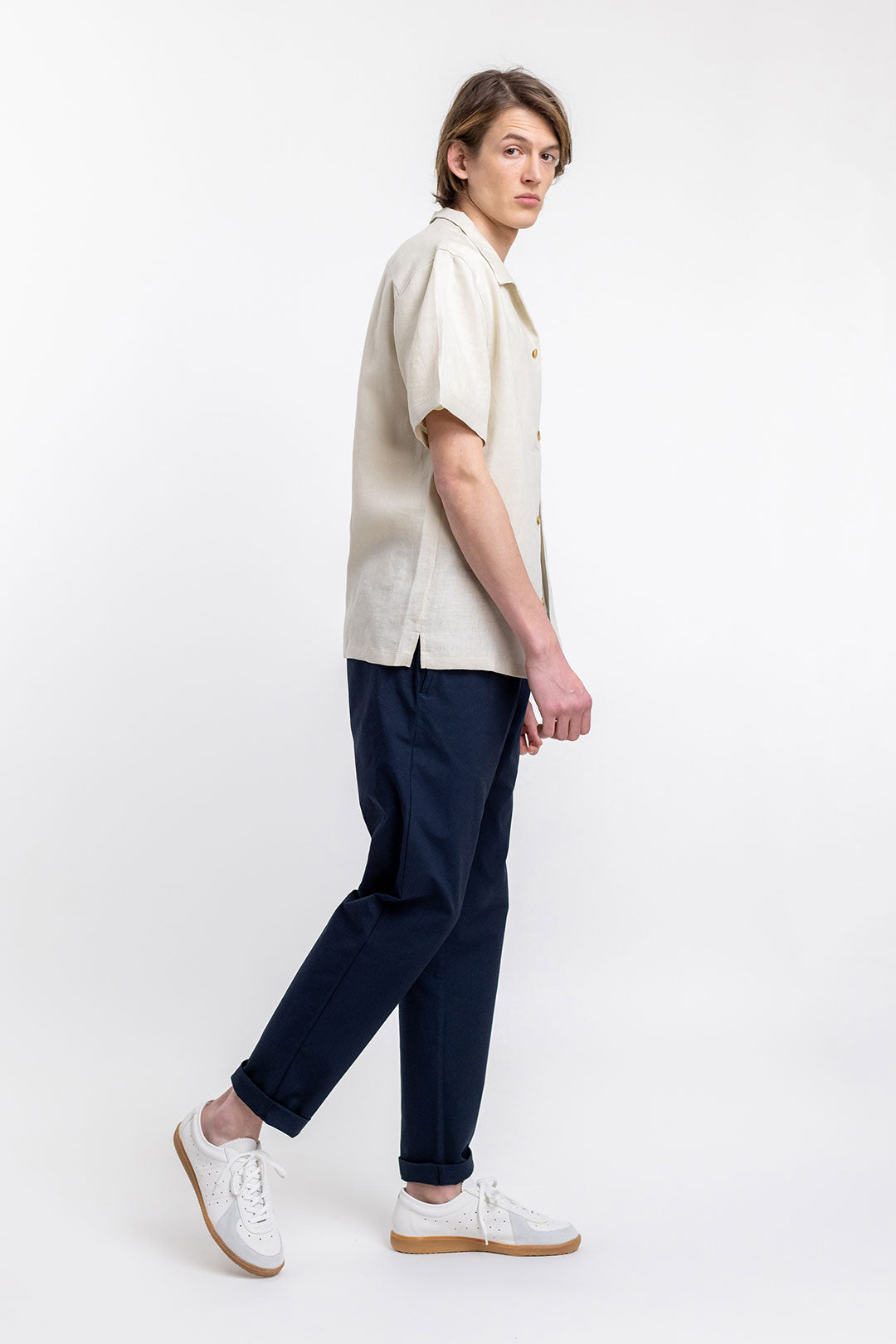 Chemisette en lin naturel - bowling natural linen