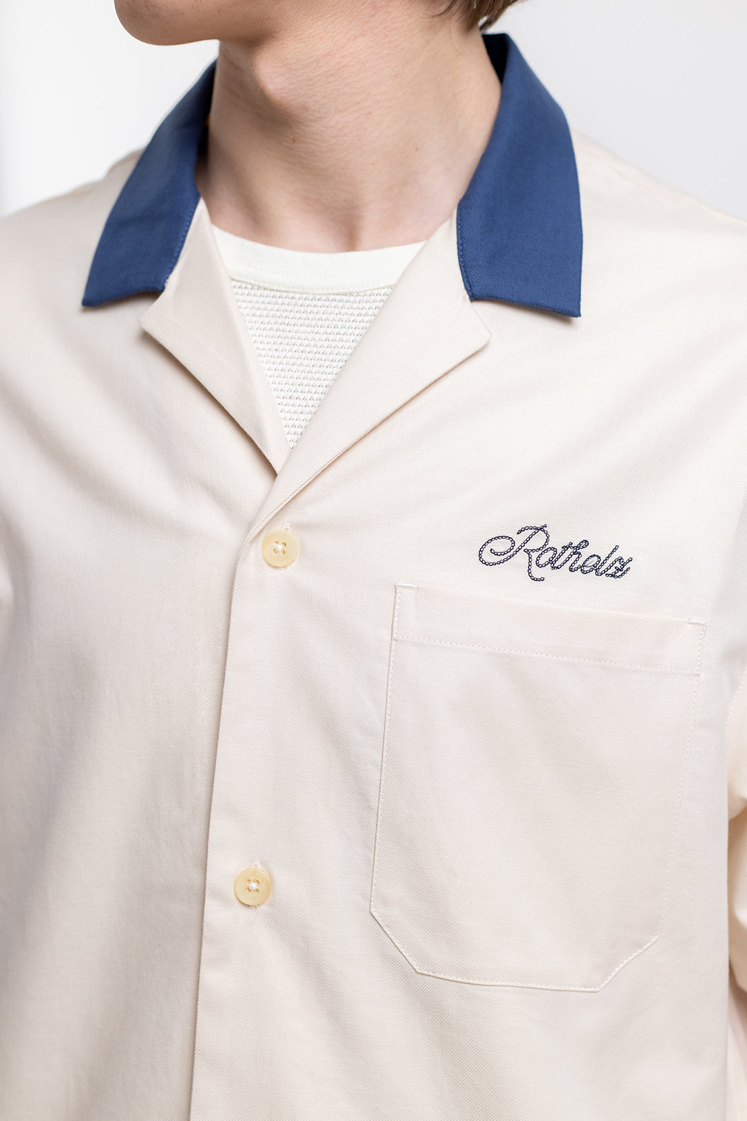 Chemisette écrue en coton bio - bowling off-white