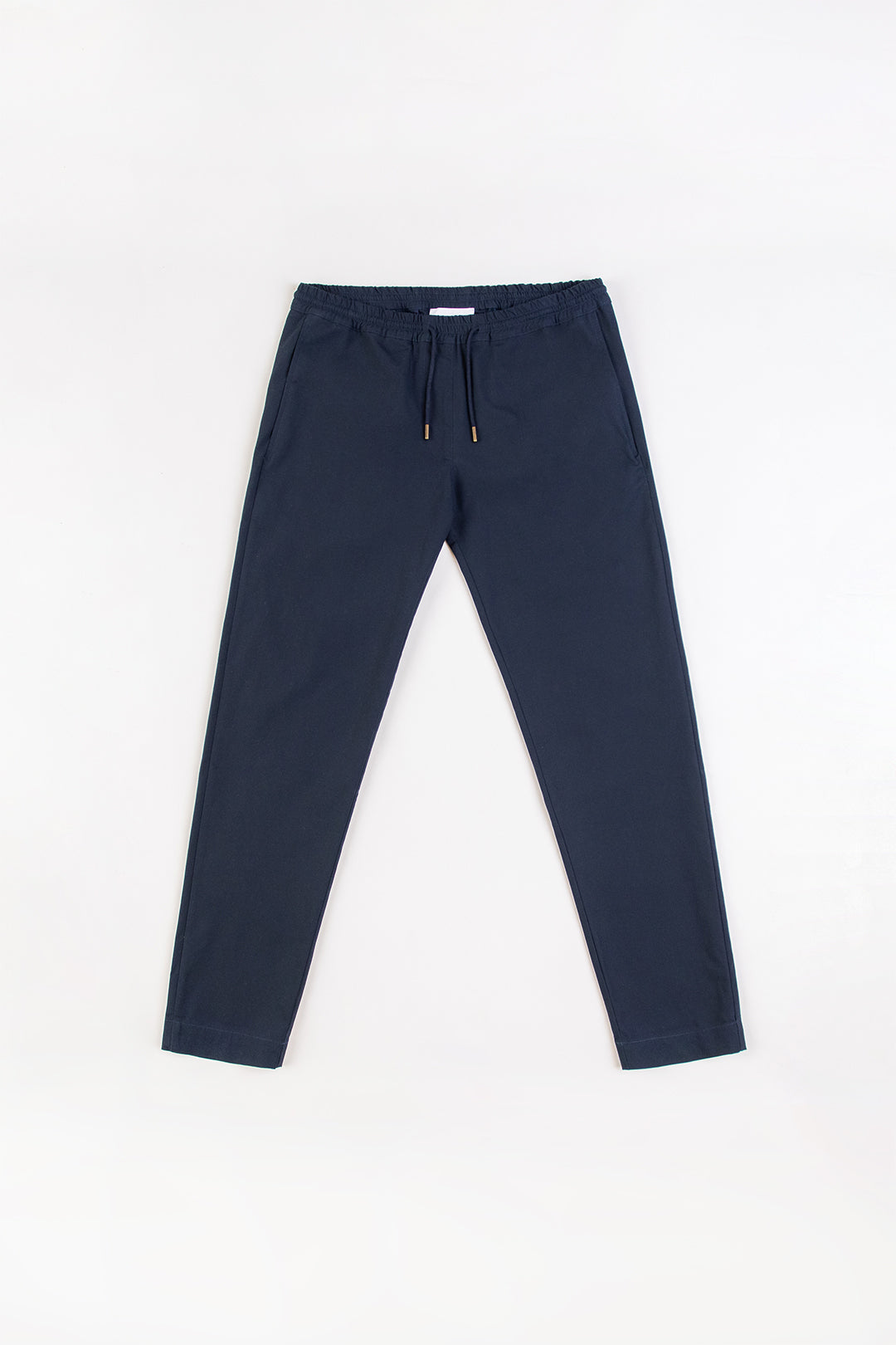 Pantalon marine texturé en coton bio - relaxed pant navy